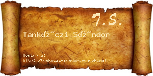 Tankóczi Sándor névjegykártya