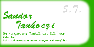 sandor tankoczi business card